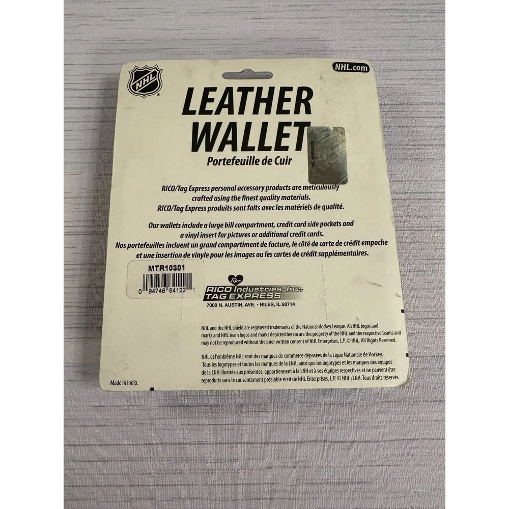 NHL Winnipeg Jets Rico Leather Wallet Brown Bifold Mens MTR10301 New